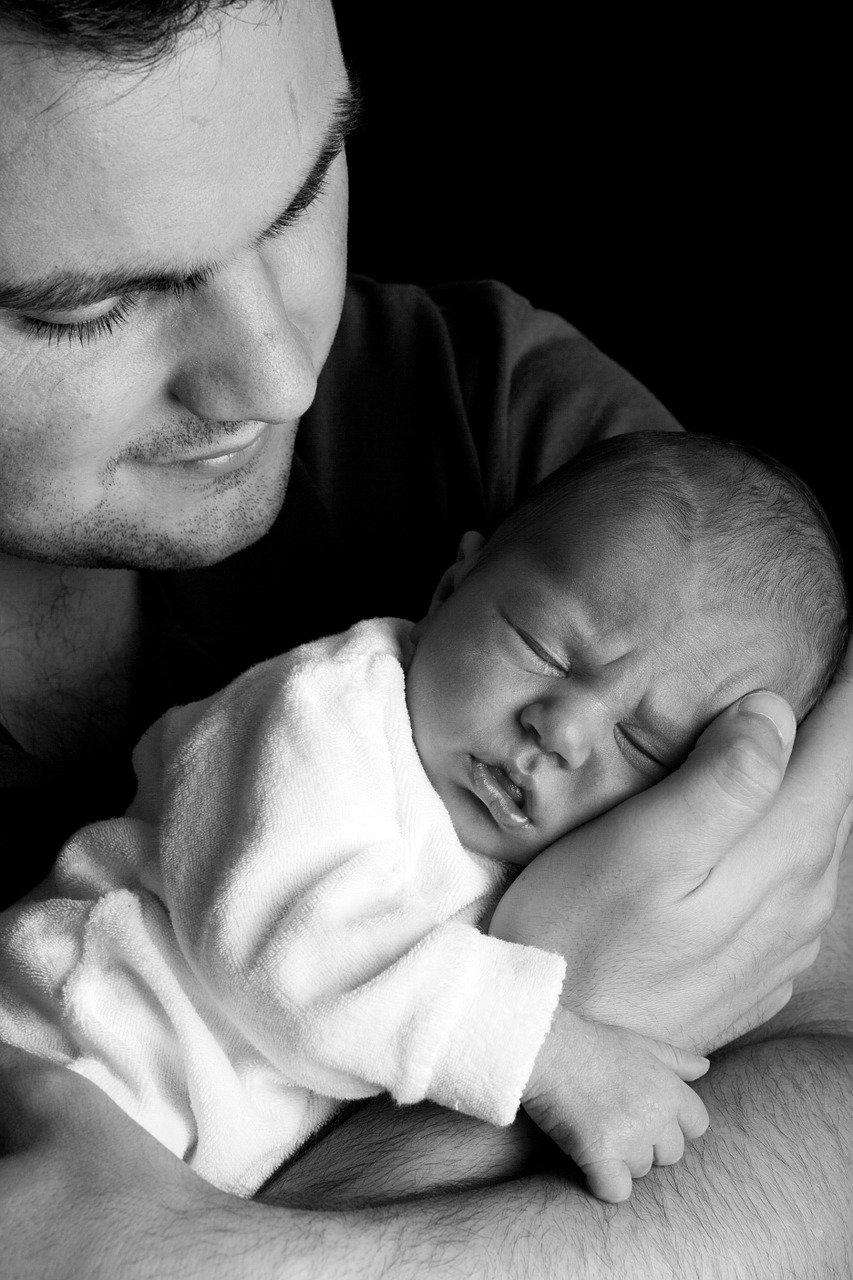 Loving Father and baby