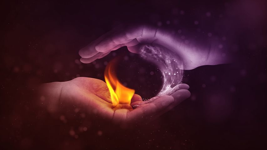 Yin Yang fire and water